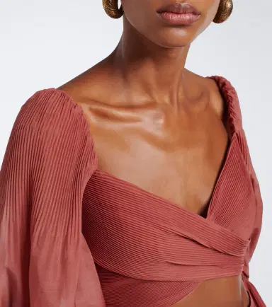 Zimmermann Pleated crop top | Thumbnail 4 Zimmermann Pleated crop top | Thumbnail 4