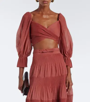 Zimmermann Pleated crop top | Thumbnail 5 Zimmermann Pleated crop top | Thumbnail 5