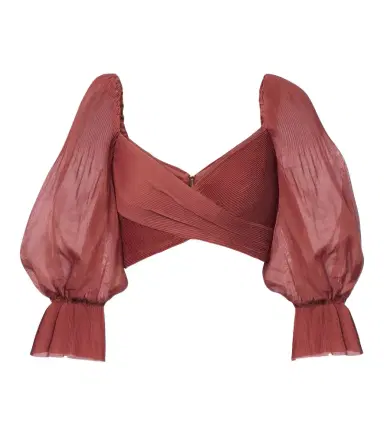 Zimmermann Pleated crop top | Thumbnail 1 Zimmermann Pleated crop top | Thumbnail 1