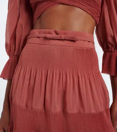 Zimmermann Belted pleated midi skirt | Thumbnail 3 Zimmermann Belted pleated midi skirt | Thumbnail 3
