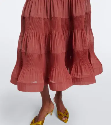 Zimmermann Belted pleated midi skirt | Thumbnail 4 Zimmermann Belted pleated midi skirt | Thumbnail 4