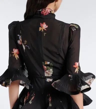 Zimmermann Floral pleated ruffled midi dress | Thumbnail 2 Zimmermann Floral pleated ruffled midi dress | Thumbnail 2