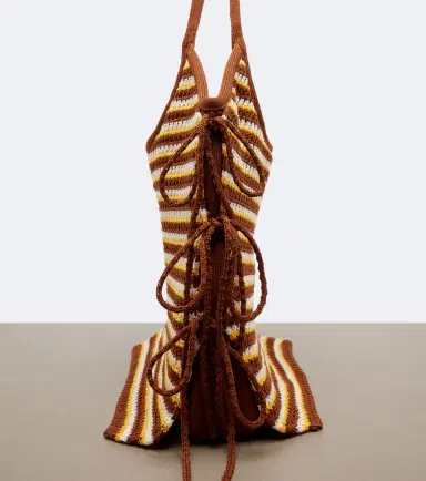 Miu Miu Ivy crochet striped shopper | Thumbnail 3 Miu Miu Ivy crochet striped shopper | Thumbnail 3