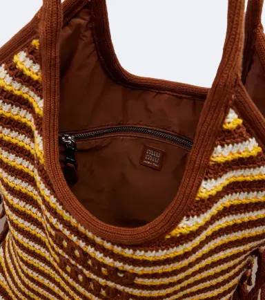 Miu Miu Ivy crochet striped shopper | Thumbnail 4 Miu Miu Ivy crochet striped shopper | Thumbnail 4
