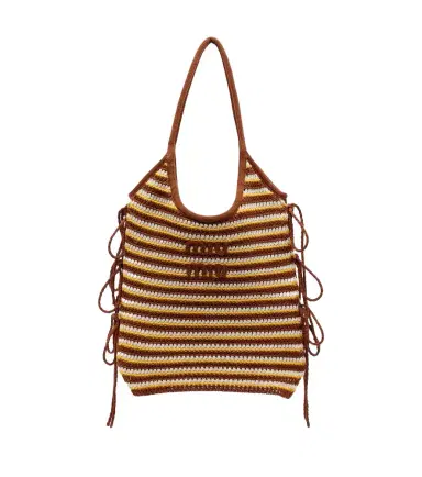 Miu Miu Ivy crochet striped shopper | Thumbnail 1 Miu Miu Ivy crochet striped shopper | Thumbnail 1