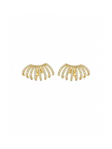 Wish Fine Jewelry 1.55ct Diamond 18K Gold Cluster Earrings | Thumbnail 1 Wish Fine Jewelry 1.55ct Diamond 18K Gold Cluster Earrings | Thumbnail 1
