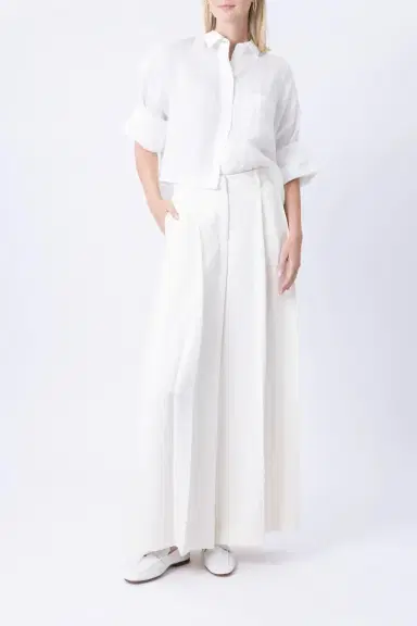 TWP Next Ex Buttoned Linen Shirt - White | Thumbnail 2 TWP Next Ex Buttoned Linen Shirt - White | Thumbnail 2