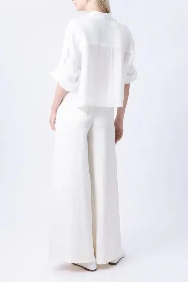 TWP Next Ex Buttoned Linen Shirt - White | Thumbnail 4 TWP Next Ex Buttoned Linen Shirt - White | Thumbnail 4