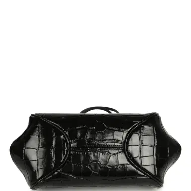 Chanel Chanel Clutch Bag with Leather Straps Black Croc Embossed Calfskin Gold Hardware | Thumbnail 6 Chanel Chanel Clutch Bag with Leather Straps Black Croc Embossed Calfskin Gold Hardware | Thumbnail 6