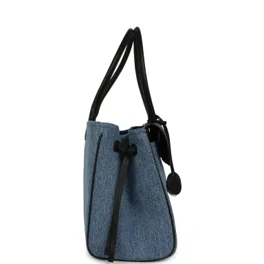 Chanel Chanel Large "Urban Essential" East West Shopping Tote Blue Denim, Black Caviar Gold Hardware | Thumbnail 3 Chanel Chanel Large "Urban Essential" East West Shopping Tote Blue Denim, Black Caviar Gold Hardware | Thumbnail 3