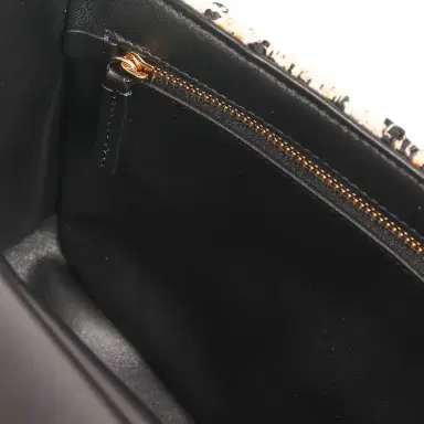 Chanel Chanel Maxi Leopard Print "Souplissimo" Small Flap Bag Brown, Black, White Tweed, Mixed Fibers Gold Hardware | Thumbnail 11 Chanel Chanel Maxi Leopard Print "Souplissimo" Small Flap Bag Brown, Black, White Tweed, Mixed Fibers Gold Hardware | Thumbnail 11