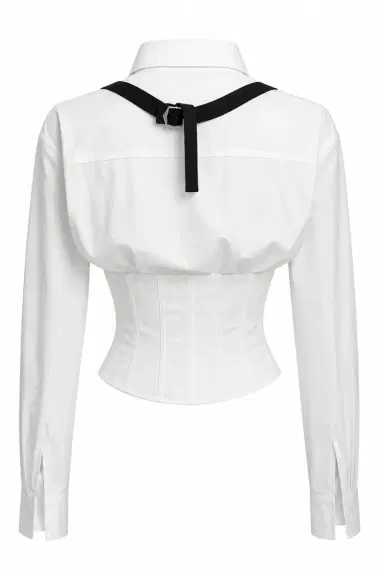 LaQuan Smith Blouse with Keyhole Detail | Thumbnail 2 LaQuan Smith Blouse with Keyhole Detail | Thumbnail 2