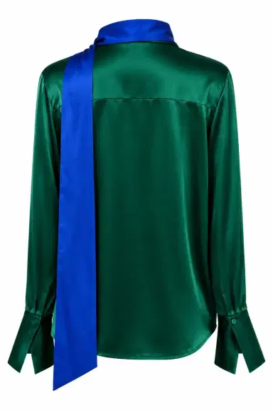 LaQuan Smith Long Sleeve Blouse with Keyhole Detail | Thumbnail 2 LaQuan Smith Long Sleeve Blouse with Keyhole Detail | Thumbnail 2