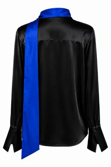 LaQuan Smith Long Sleeve Blouse with Keyhole Detail | Thumbnail 6 LaQuan Smith Long Sleeve Blouse with Keyhole Detail | Thumbnail 6