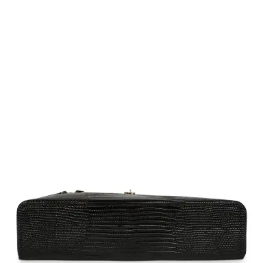 Chanel Chanel Top Handle Long Vanity Case with Chain Black Lizard Embossed Calfskin Gold Hardware | Thumbnail 6 Chanel Chanel Top Handle Long Vanity Case with Chain Black Lizard Embossed Calfskin Gold Hardware | Thumbnail 6