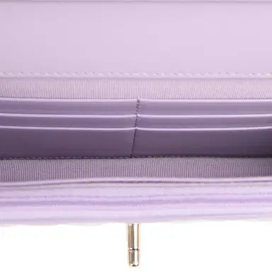 Chanel Chanel Wallet On Chain WOC Light Purple Shiny Lambskin Light Gold Hardware | Thumbnail 10 Chanel Chanel Wallet On Chain WOC Light Purple Shiny Lambskin Light Gold Hardware | Thumbnail 10