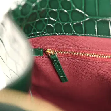 Chanel Chanel XXL "It Girl" Shopping Tote Dark Green Croc Embossed Calfskin Gold Hardware | Thumbnail 12 Chanel Chanel XXL "It Girl" Shopping Tote Dark Green Croc Embossed Calfskin Gold Hardware | Thumbnail 12