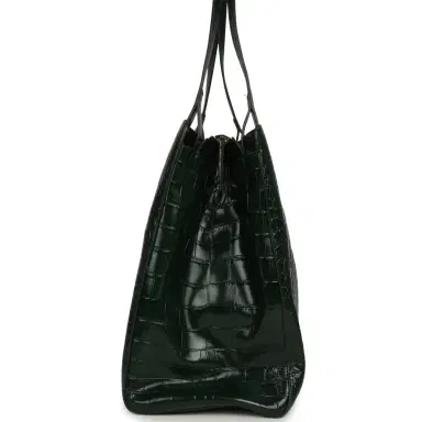 Chanel Chanel XXL "It Girl" Shopping Tote Dark Green Croc Embossed Calfskin Gold Hardware | Thumbnail 3 Chanel Chanel XXL "It Girl" Shopping Tote Dark Green Croc Embossed Calfskin Gold Hardware | Thumbnail 3