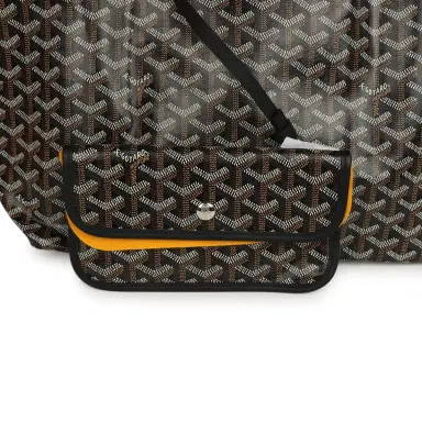 goyard Goyard Goyardine Black Saint Louis PM Tote Bag Palladium Hardware | Thumbnail 7 goyard Goyard Goyardine Black Saint Louis PM Tote Bag Palladium Hardware | Thumbnail 7