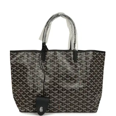 goyard Goyard Goyardine Black Saint Louis PM Tote Bag Palladium Hardware | Thumbnail 1 goyard Goyard Goyardine Black Saint Louis PM Tote Bag Palladium Hardware | Thumbnail 1