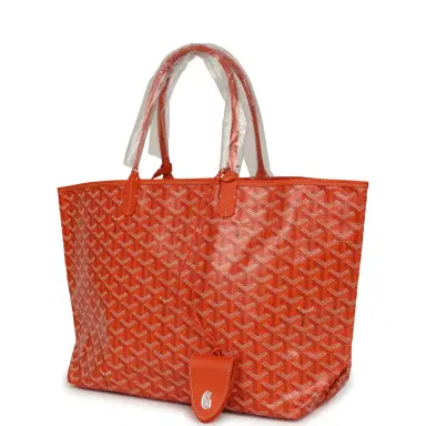 goyard Goyard Goyardine Canvas Orange Saint Louis PM Tote Palladium Hardware | Thumbnail 3 goyard Goyard Goyardine Canvas Orange Saint Louis PM Tote Palladium Hardware | Thumbnail 3
