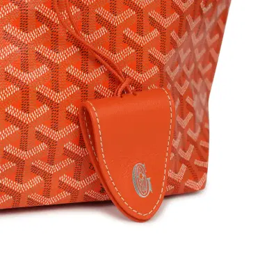 goyard Goyard Goyardine Canvas Orange Saint Louis PM Tote Palladium Hardware | Thumbnail 7 goyard Goyard Goyardine Canvas Orange Saint Louis PM Tote Palladium Hardware | Thumbnail 7