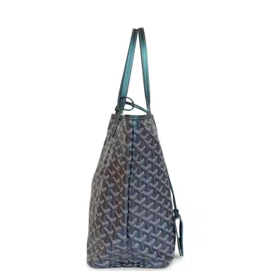 goyard Goyard Goyardine Pearly Blue Saint Louis PM Tote Bag Palladium Hardware | Thumbnail 3 goyard Goyard Goyardine Pearly Blue Saint Louis PM Tote Bag Palladium Hardware | Thumbnail 3