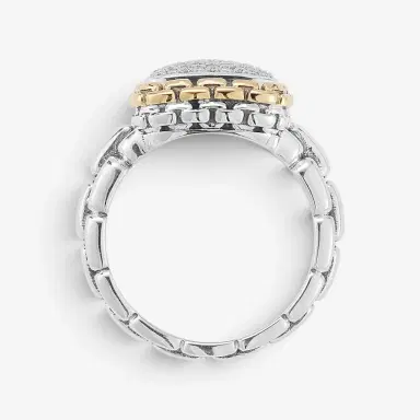 JAI JAI Sterling Silver & 14K Yellow Gold Pave Diamond Statement Ring JJH6017RG-DI - by The Solist | Thumbnail 3 JAI JAI Sterling Silver & 14K Yellow Gold Pave Diamond Statement Ring JJH6017RG-DI - by The Solist | Thumbnail 3