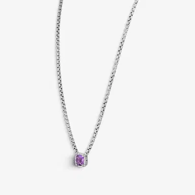 JAI JAI Sterling Silver Diamond & Amethyst Pendant Necklace by The Solist | Thumbnail 2 JAI JAI Sterling Silver Diamond & Amethyst Pendant Necklace by The Solist | Thumbnail 2