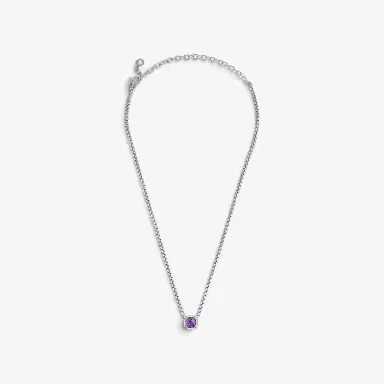 JAI JAI Sterling Silver Diamond & Amethyst Pendant Necklace by The Solist | Thumbnail 3 JAI JAI Sterling Silver Diamond & Amethyst Pendant Necklace by The Solist | Thumbnail 3