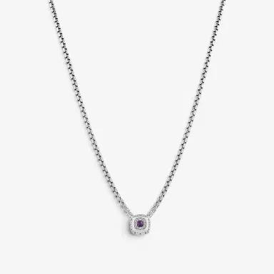 JAI JAI Sterling Silver Diamond & Amethyst Pendant Necklace by The Solist | Thumbnail 4 JAI JAI Sterling Silver Diamond & Amethyst Pendant Necklace by The Solist | Thumbnail 4
