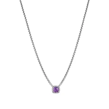 JAI JAI Sterling Silver Diamond & Amethyst Pendant Necklace by The Solist | Thumbnail 1 JAI JAI Sterling Silver Diamond & Amethyst Pendant Necklace by The Solist | Thumbnail 1