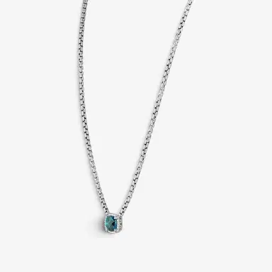 JAI JAI Sterling Silver Diamond & London Blue Topaz Pendant Necklace by The Solist | Thumbnail 2 JAI JAI Sterling Silver Diamond & London Blue Topaz Pendant Necklace by The Solist | Thumbnail 2