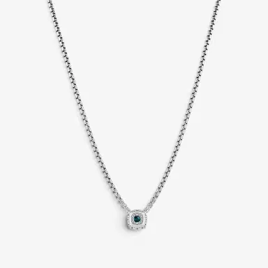 JAI JAI Sterling Silver Diamond & London Blue Topaz Pendant Necklace by The Solist | Thumbnail 4 JAI JAI Sterling Silver Diamond & London Blue Topaz Pendant Necklace by The Solist | Thumbnail 4
