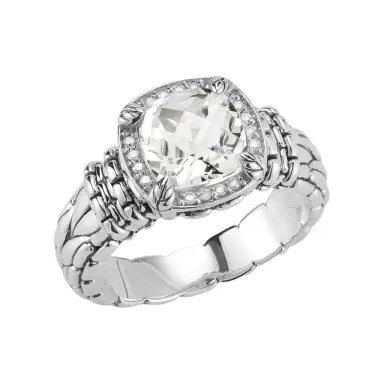 JAI JAI Sterling Silver Diamond & White Topaz Ring JJH6007R-WTDI - by The Solist | Thumbnail 1 JAI JAI Sterling Silver Diamond & White Topaz Ring JJH6007R-WTDI - by The Solist | Thumbnail 1