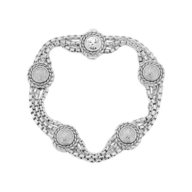 JAI JAI Sterling Silver Diamond Box Chain Bracelet JJH6013B-DI - by The Solist | Thumbnail 1 JAI JAI Sterling Silver Diamond Box Chain Bracelet JJH6013B-DI - by The Solist | Thumbnail 1
