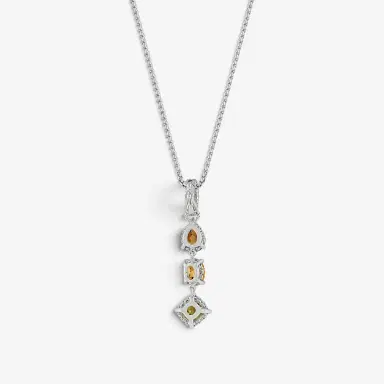 JAI JAI Sterling Silver Multi-Gemstone Pendant Necklace by The Solist | Thumbnail 2 JAI JAI Sterling Silver Multi-Gemstone Pendant Necklace by The Solist | Thumbnail 2