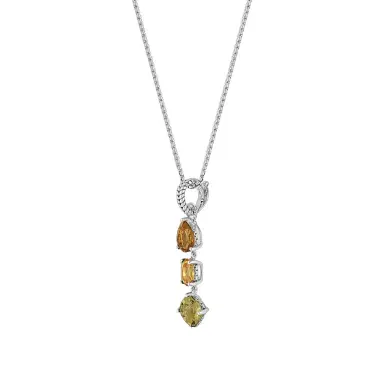 JAI JAI Sterling Silver Multi-Gemstone Pendant Necklace by The Solist | Thumbnail 1 JAI JAI Sterling Silver Multi-Gemstone Pendant Necklace by The Solist | Thumbnail 1