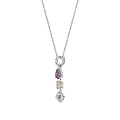 JAI JAI Sterling Silver Multi-Gemstone Pendant Necklace by The Solist | Thumbnail 1 JAI JAI Sterling Silver Multi-Gemstone Pendant Necklace by The Solist | Thumbnail 1