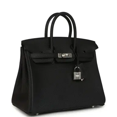 HERMÈS Hermes Birkin 25 Black Togo Palladium Hardware | Thumbnail 2 HERMÈS Hermes Birkin 25 Black Togo Palladium Hardware | Thumbnail 2