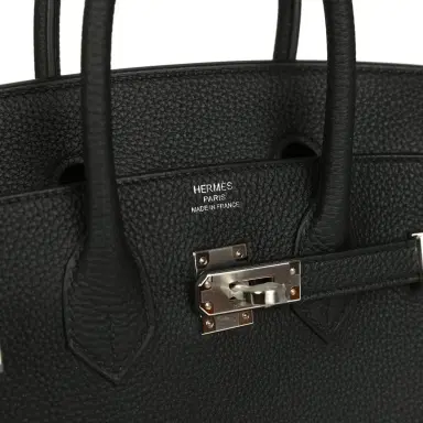 HERMÈS Hermes Birkin 25 Black Togo Palladium Hardware | Thumbnail 7 HERMÈS Hermes Birkin 25 Black Togo Palladium Hardware | Thumbnail 7