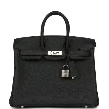 HERMÈS Hermes Birkin 25 Black Togo Palladium Hardware | Thumbnail 1 HERMÈS Hermes Birkin 25 Black Togo Palladium Hardware | Thumbnail 1