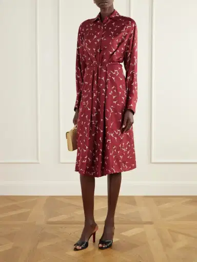 Altuzarra Floyd Belted Printed Silk-twill Midi Dress | Thumbnail 2 Altuzarra Floyd Belted Printed Silk-twill Midi Dress | Thumbnail 2