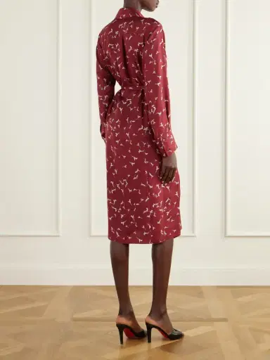Altuzarra Floyd Belted Printed Silk-twill Midi Dress | Thumbnail 4 Altuzarra Floyd Belted Printed Silk-twill Midi Dress | Thumbnail 4