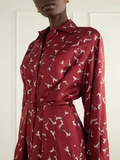 Altuzarra Floyd Belted Printed Silk-twill Midi Dress | Thumbnail 5 Altuzarra Floyd Belted Printed Silk-twill Midi Dress | Thumbnail 5