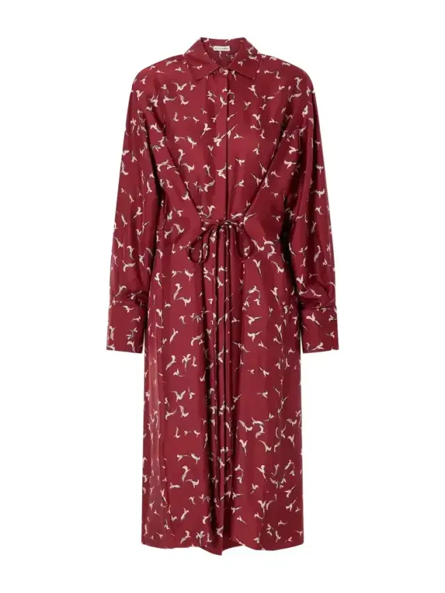 Floyd Belted Printed Silk-twill Midi Dress Floyd Belted Printed Silk-twill Midi Dress