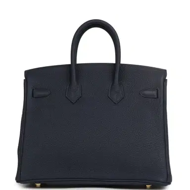 HERMÈS Hermes Birkin 25 Bleu Nuit Togo Gold Hardware | Thumbnail 4 HERMÈS Hermes Birkin 25 Bleu Nuit Togo Gold Hardware | Thumbnail 4