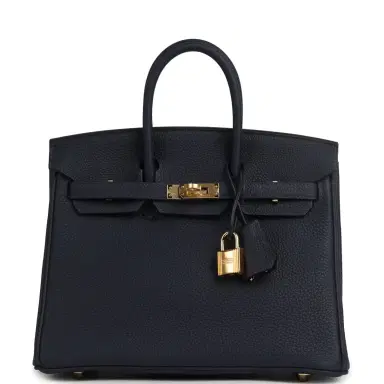 HERMÈS Hermes Birkin 25 Bleu Nuit Togo Gold Hardware | Thumbnail 1 HERMÈS Hermes Birkin 25 Bleu Nuit Togo Gold Hardware | Thumbnail 1