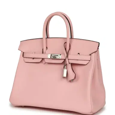 HERMÈS Hermes Birkin 25 Rose Sakura Swift Palladium Hardware | Thumbnail 5 HERMÈS Hermes Birkin 25 Rose Sakura Swift Palladium Hardware | Thumbnail 5