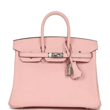 HERMÈS Hermes Birkin 25 Rose Sakura Swift Palladium Hardware | Thumbnail 1 HERMÈS Hermes Birkin 25 Rose Sakura Swift Palladium Hardware | Thumbnail 1